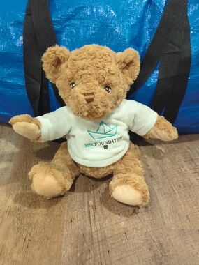Brown Teddy Bear Plush in White Shirt